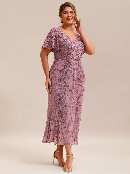 ever PALMER|Sequin Embroidery Mermaid Formal Dress