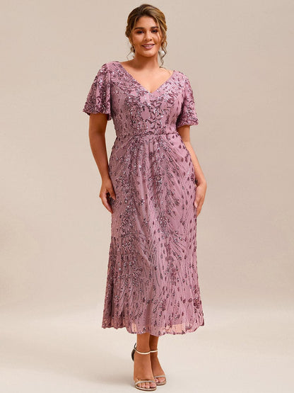 ever PALMER|Sequin Embroidery Mermaid Formal Dress