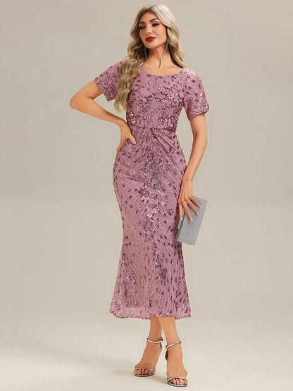 ever HAYLEN|Sequin Mermaid Round Neck Dress