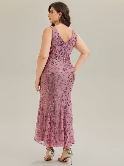 ever JUNIPER| Knotted Sequin Sleeveless Bodycon Formal Evening Dress