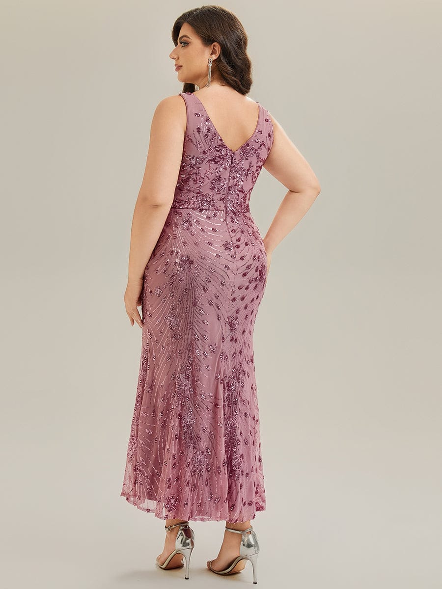 ever JUNIPER|Bodycon Sequin Slit Wedding Guest Dress