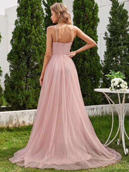 NORESSA'S BRIDE|A-Line Halter Neck Applique Wedding Dress with Tulle