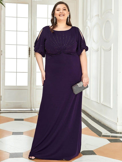 ever VICOTIRE|Round Neck Bodycon Half Sleeve Formal Dress