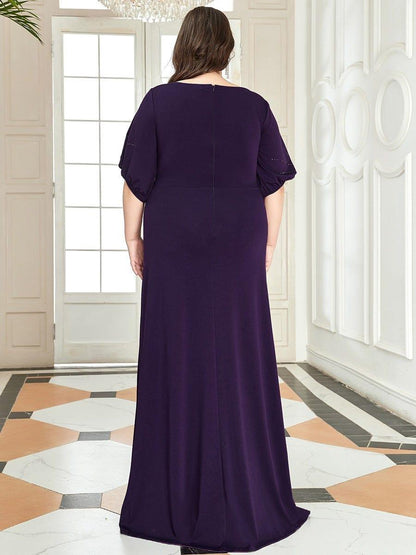 ever VICOTIRE|Round Neck Bodycon Half Sleeve Formal Dress