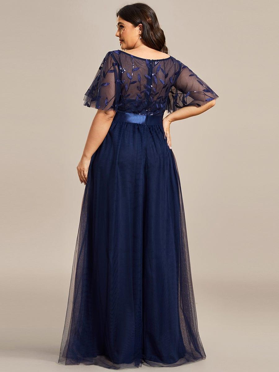 pretty SAPHIR|Plus Size Women's Embroidery Evening Dresses with Short Sleeve