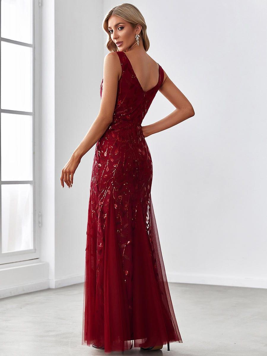 ever ORIEL|Women's Double V-Neck Fishtail Sequin Evening Dress