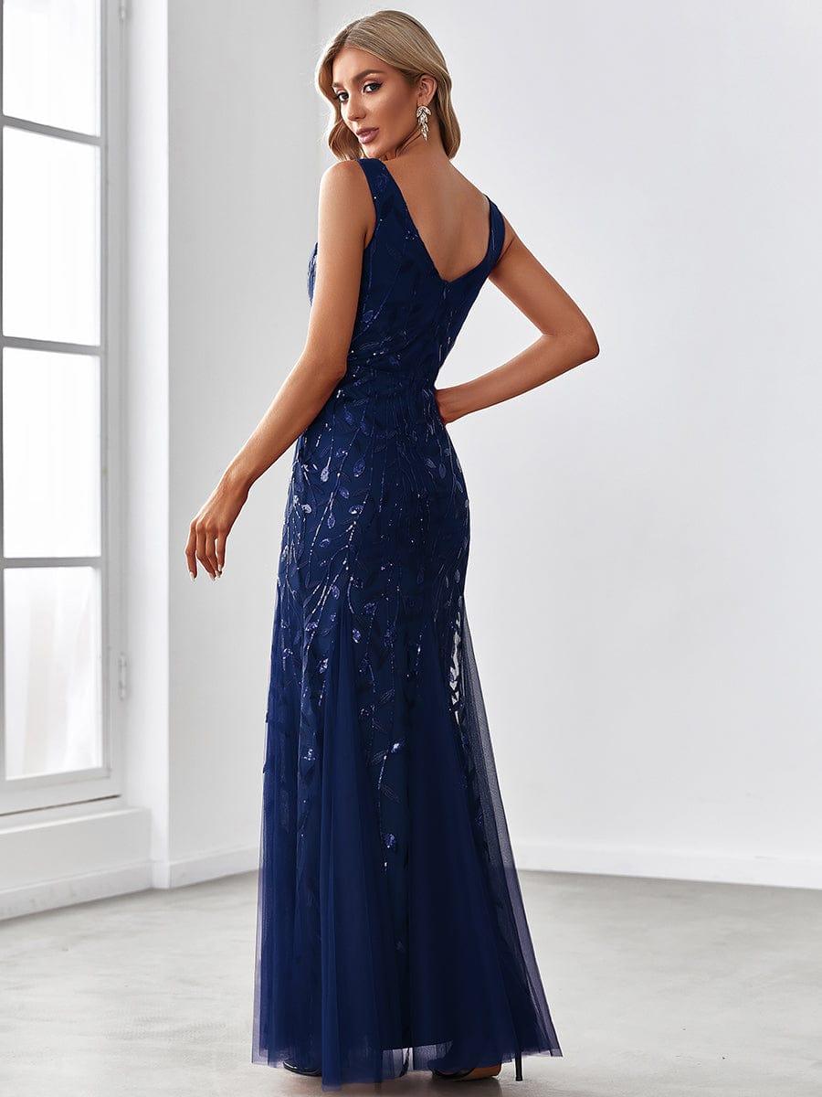 ever ORIEL|Women's Double V-Neck Fishtail Sequin Evening Dress