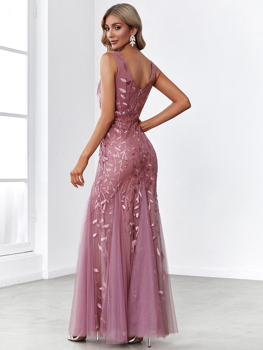ever ORIEL|Women's Double V-Neck Fishtail Sequin Evening Dress