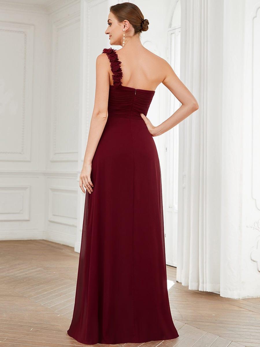 ever JAYLEEN|Sweet Pleated Bodice One Shoulder Chiffon Bridesmaid Dress