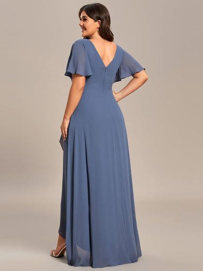 ever OREE|Charming Chiffon Bridesmaid Dress with Lotus Leaf Hemline