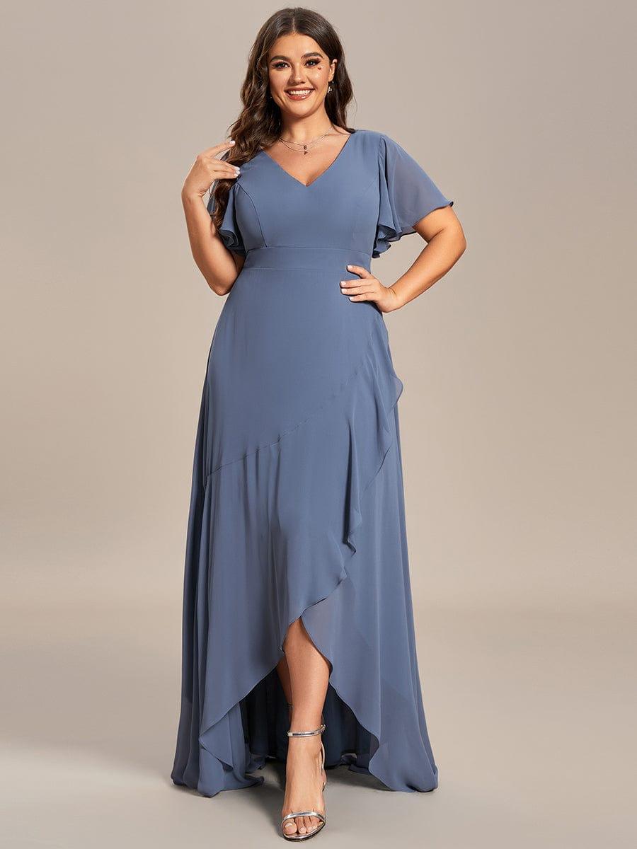ever OREE|Charming Chiffon Bridesmaid Dress with Lotus Leaf Hemline