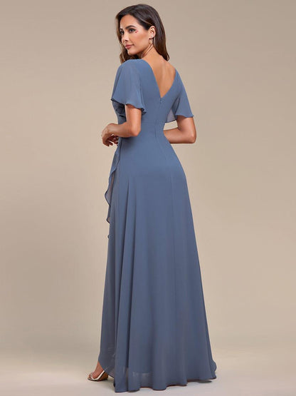 ever OREE|Charming Chiffon Bridesmaid Dress with Lotus Leaf Hemline