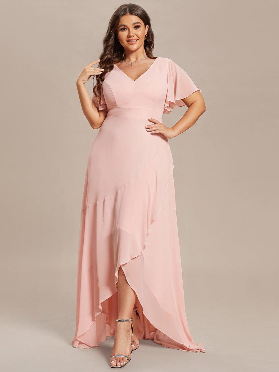 ever OREE|Charming Chiffon Bridesmaid Dress with Lotus Leaf Hemline
