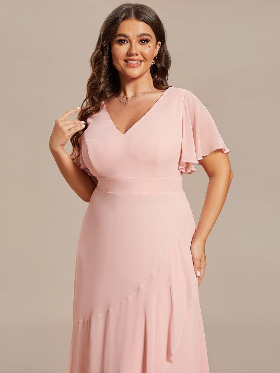 ever OREE|Charming Chiffon Bridesmaid Dress with Lotus Leaf Hemline
