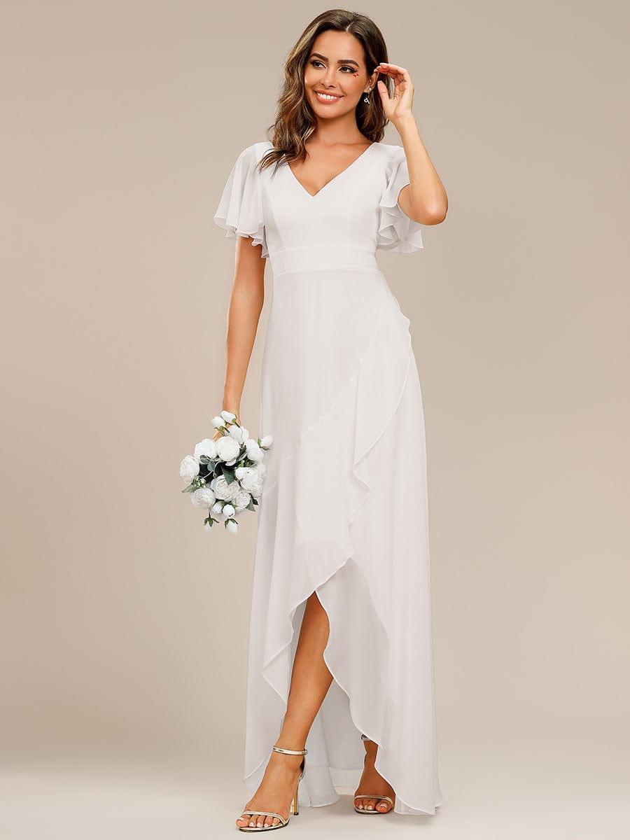 ever OREE|Charming Chiffon Bridesmaid Dress with Lotus Leaf Hemline
