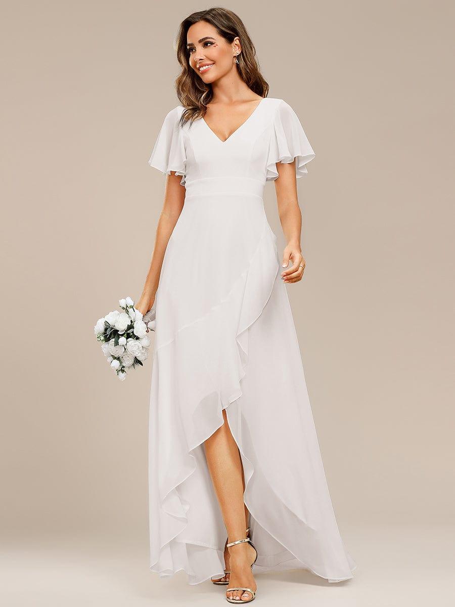 ever OREE|Charming Chiffon Bridesmaid Dress with Lotus Leaf Hemline