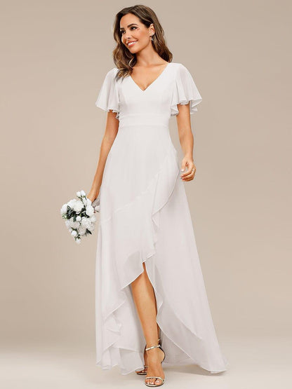 ever OREE|Charming Chiffon Bridesmaid Dress with Lotus Leaf Hemline